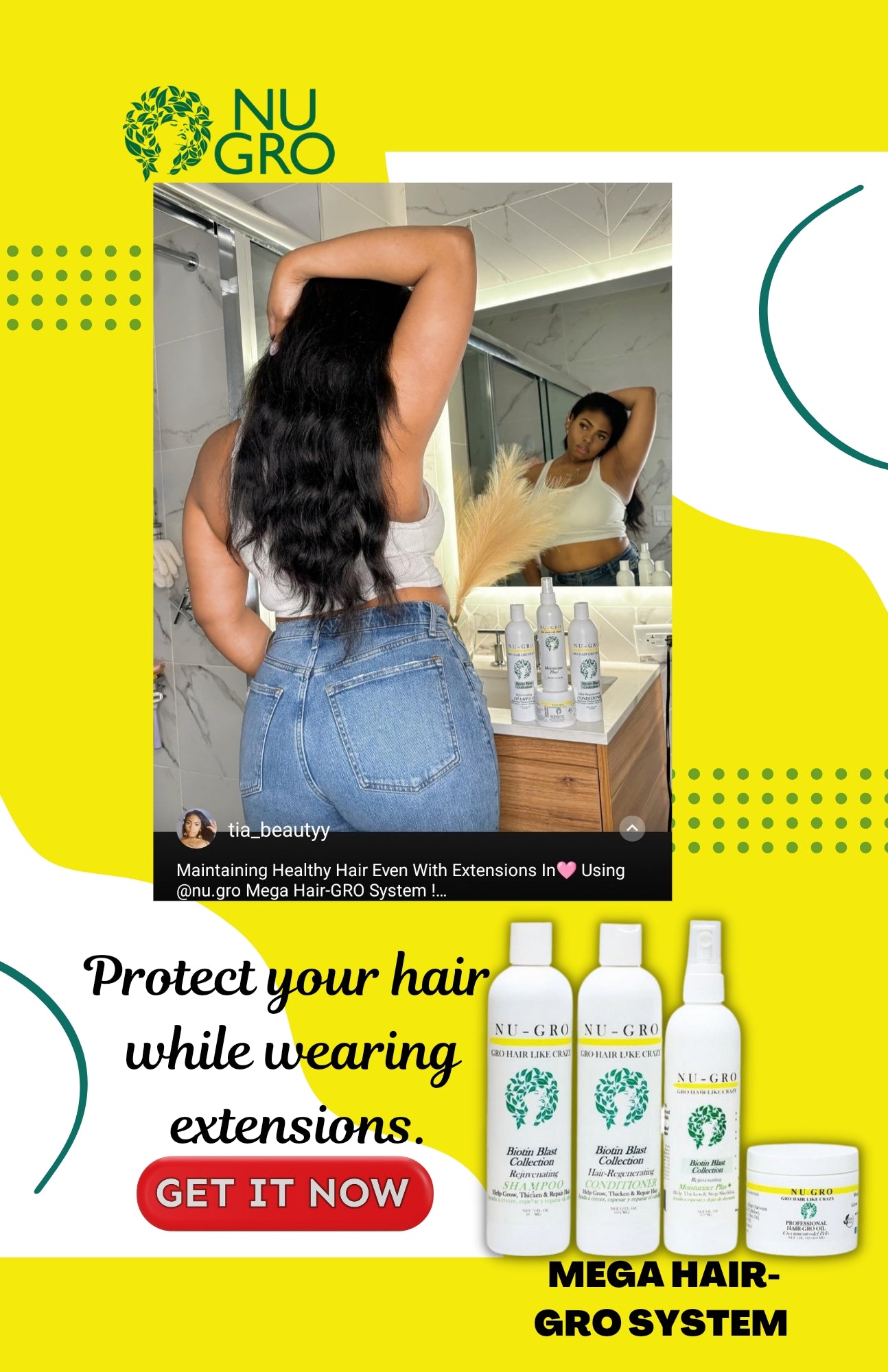 How to Take Care of Your Hair While Wearing Extensions Using NUGRO Meg